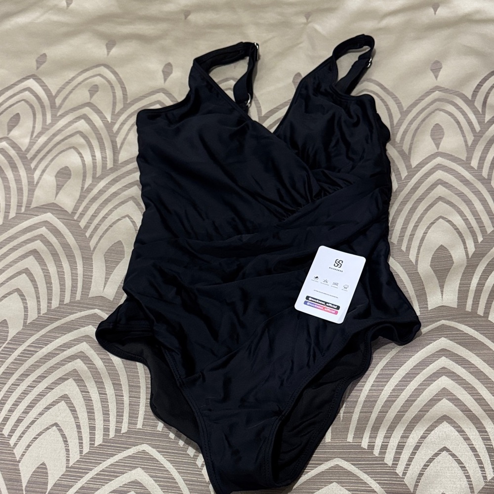 Elegant Black One-Piece Swimsuit